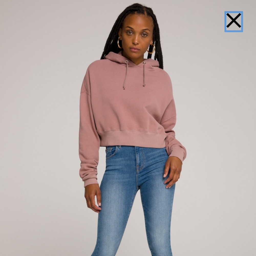 Good American Cropped Hoodie